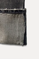 TRF STOVE PIPE FOLDED JEANS WITH A HIGH WAIST