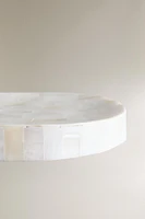 MOTHER-OF-PEARL-EFFECT BATHROOM SOAP DISH