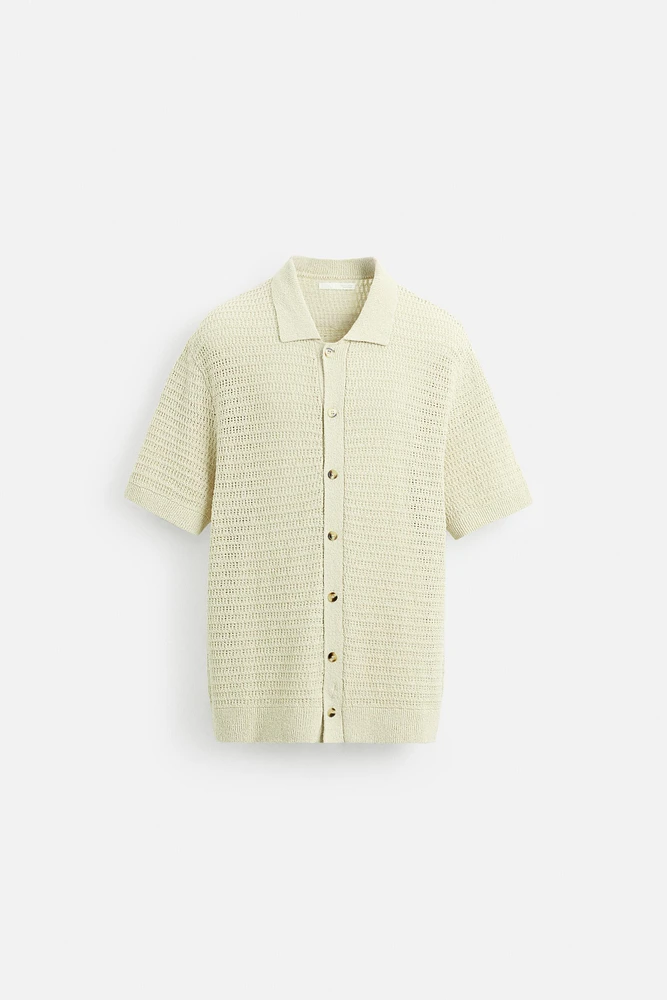CROCHET TEXTURED SHIRT