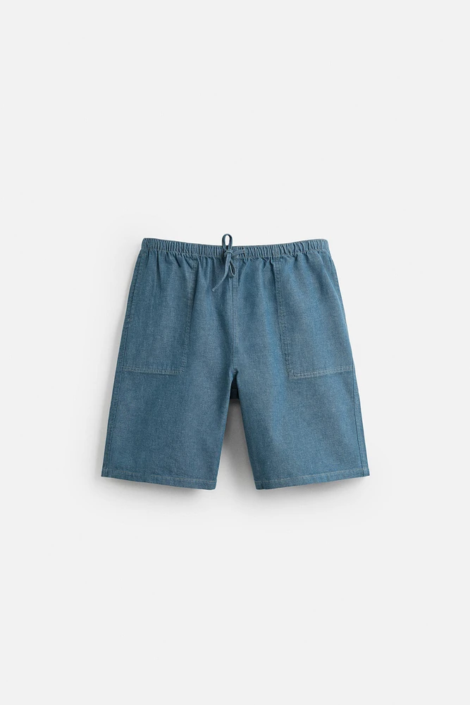 RELAXED FIT DENIM SHORTS