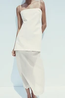 ROBE MIDI EN MATIÈRES VARIÉES ORGANZA