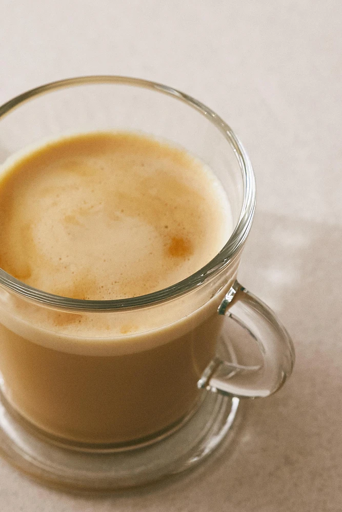 TRANSPARENT GLASS CAPPUCCINO CUP