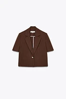 CROPPED SHORT SLEEVE BLAZER