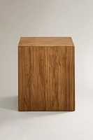 WOODEN CUBE SIDE TABLE
