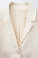 BLAZER CROPPED 100 % LIN