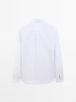 100% cotton regular fit striped shirt