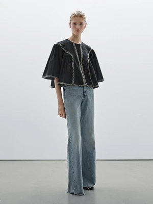 Blouse fluide avec broderies