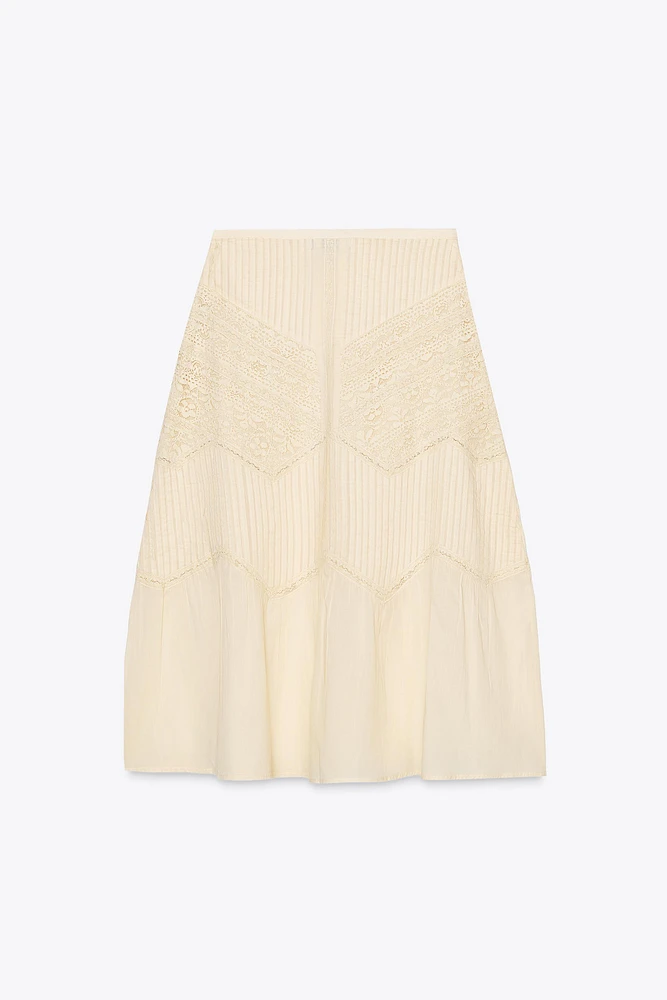 ZW COLLECTION LACE MIDI SKIRT