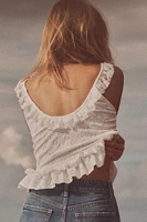 TOP DENTELLE VOLANTS