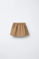 SERGED SKIRT WITH TIES