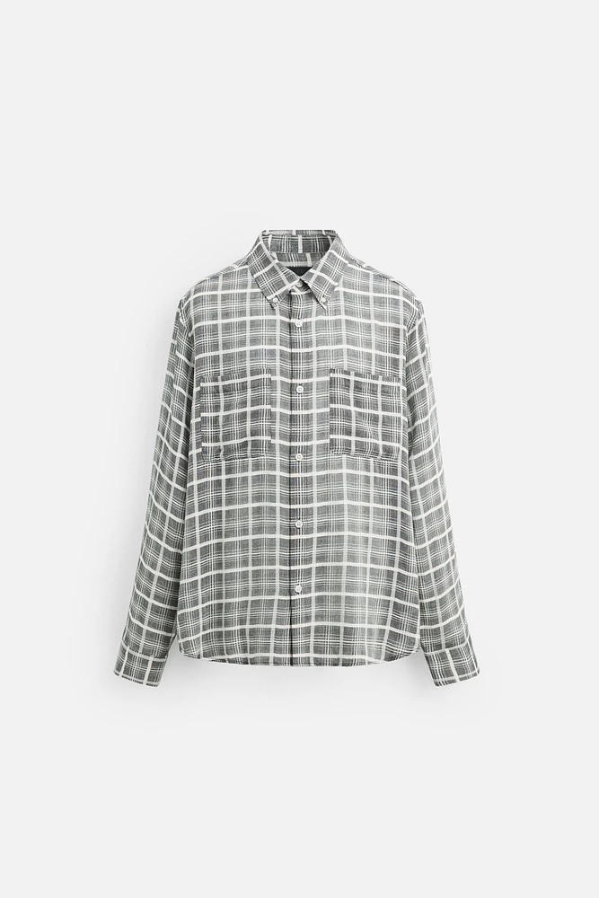 CHEMISE FLUIDE À CARREAUX