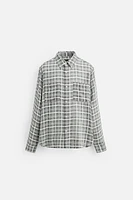 FLOWY PLAID SHIRT