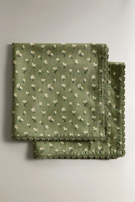 SET OF DAISY COTTON NAPKINS (SET OF 2)