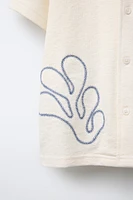 CHEMISE EN MAILLE FEUILLES