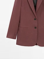 100% linen two-button blazer