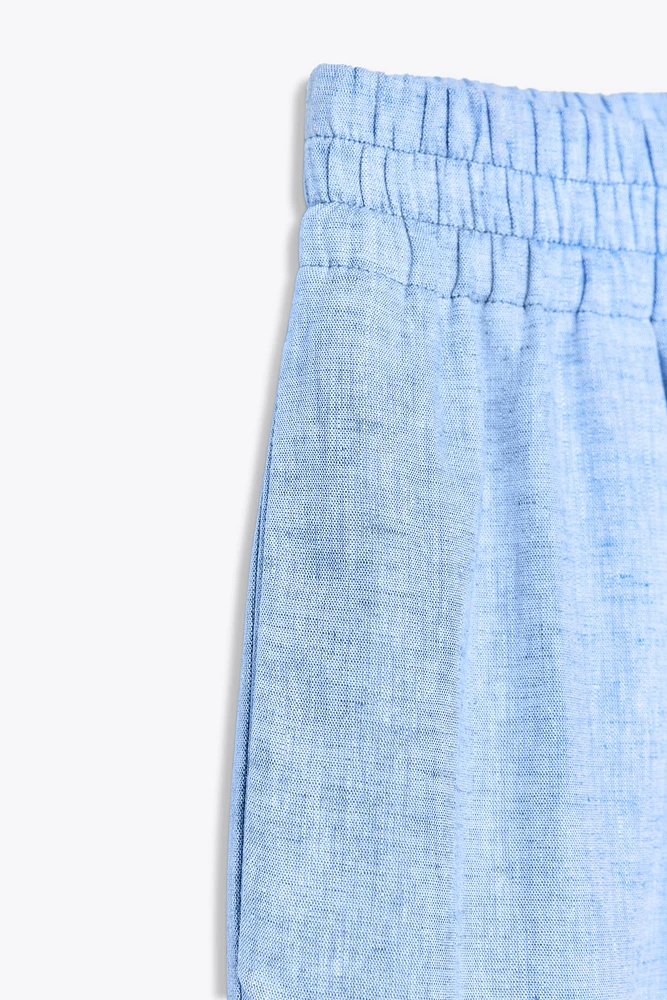 PANTALON LARGE AVEC LIN