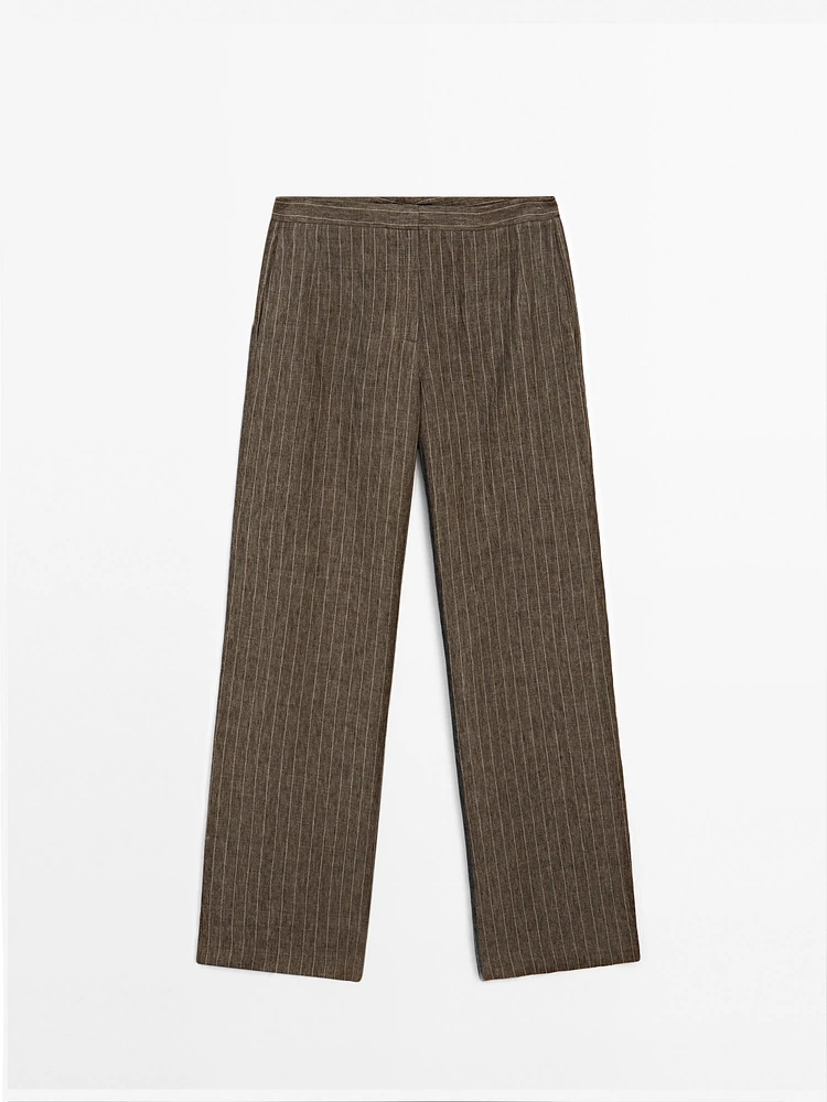 Pantalon de tailleur à rayures tennis