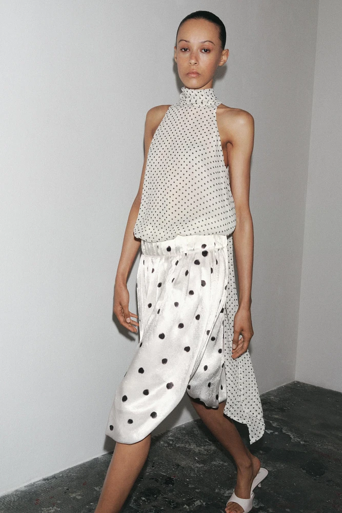 ZW COLLECTION POLKA DOT MIDI SKIRT