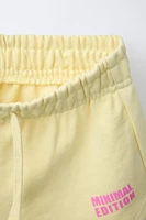 TEXT SWEATSHIRT AND BERMUDA SHORTS SET