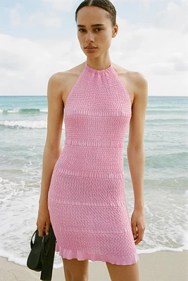 HALTER KNIT DRESS