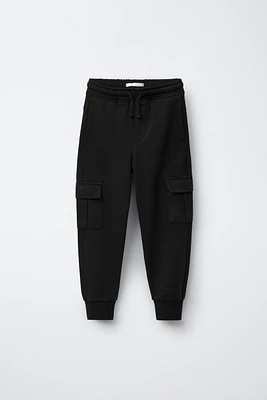 EMBROIDERED CARGO JOGGER PANTS