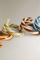 LOT PORTE-SERVIETTES VERRE SPIRALE (LOT DE 4)