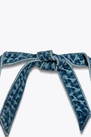 TRF HALTER DENIM JUMPSUIT
