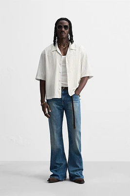 EMBROIDERED STRIPED SHIRT
