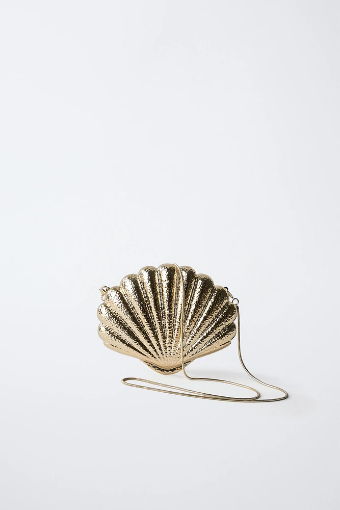 METALLIC SHELL CROSSBODY BAG