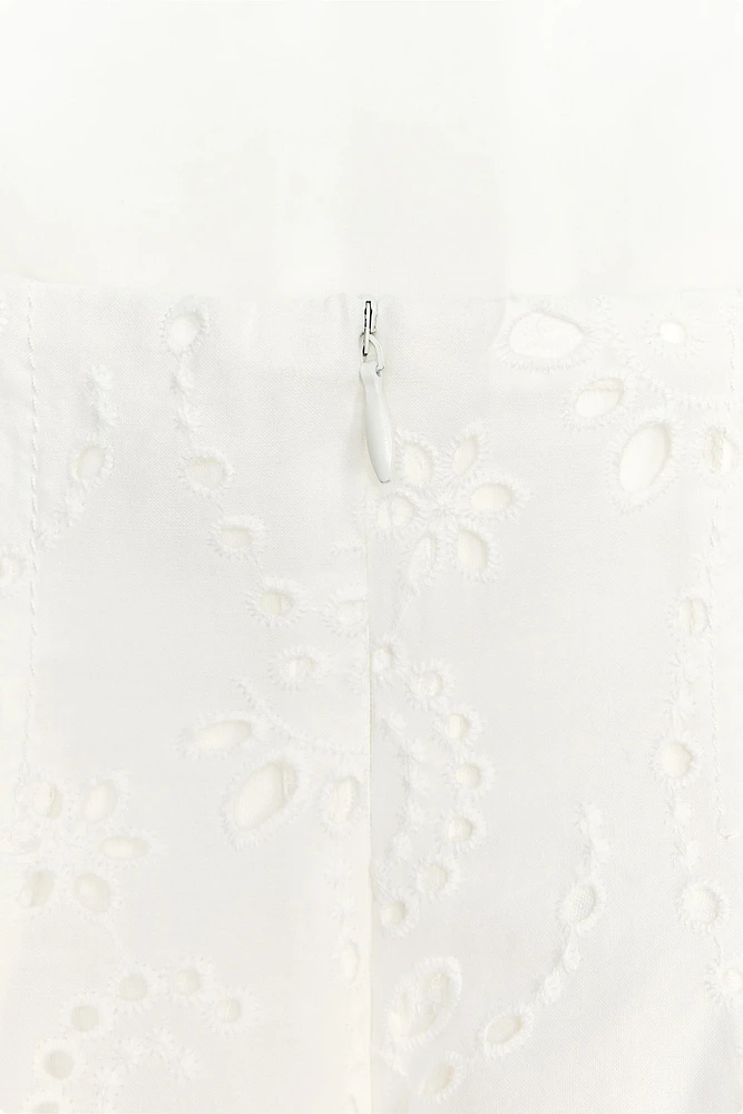 ZW COLLECTION EMBROIDERED GODET TOP