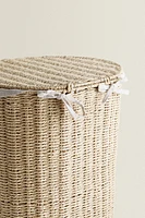 FABRIC-LINED LAUNDRY HAMPER