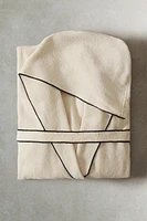 (320 GXM²) COTTON BATHROBE WITH AN OVERLOCK