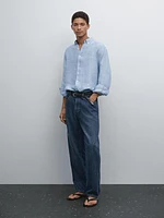 Chemise oxford regular fit 100 % lin