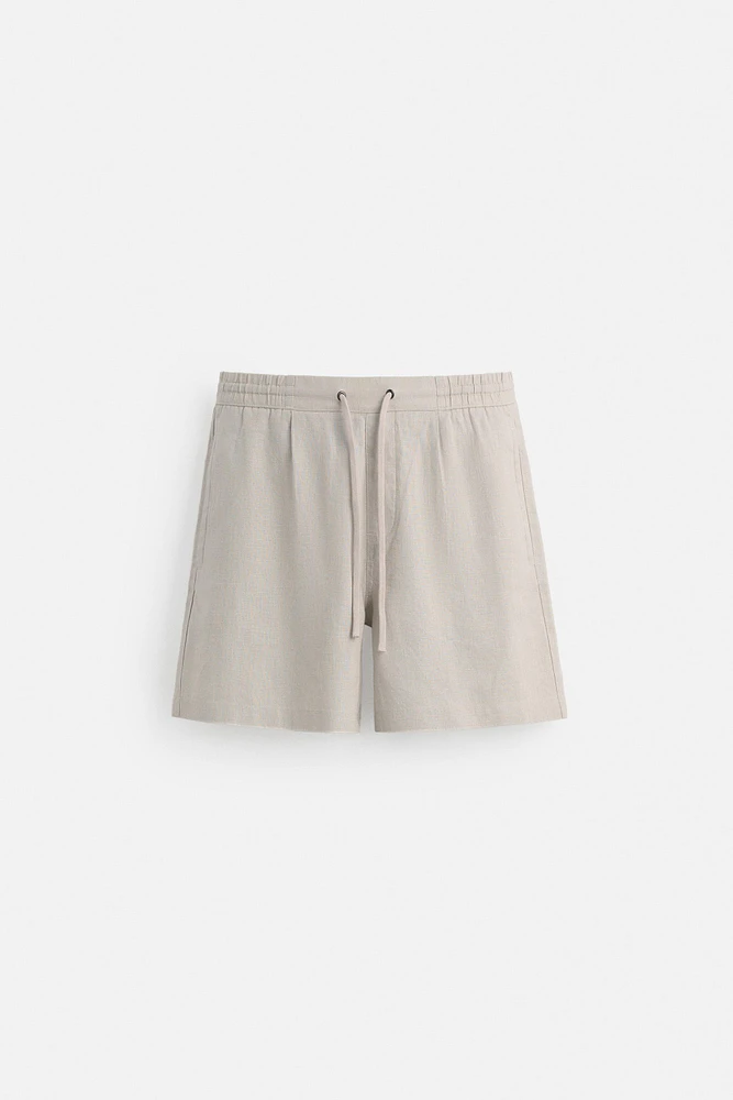 100% LINEN SHORTS