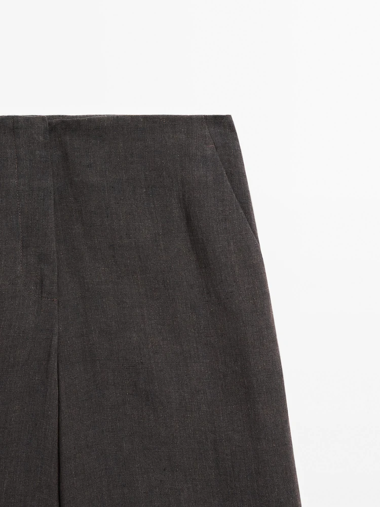 Pantalon straight léger 100 % lin