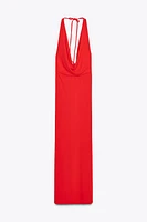 ROBE LONGUE HALTER DRAPÉE