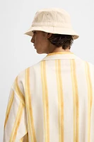 CHEMISE RAYURES VISCOSE ET LIN