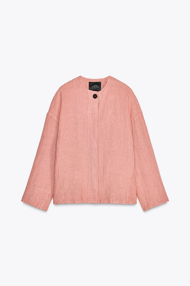 100% LINEN BOMBER JACKET ZW COLLECTION