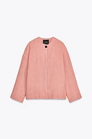 100% LINEN BOMBER JACKET ZW COLLECTION