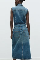 Z1975 SLEEVELESS DENIM MIDI DRESS