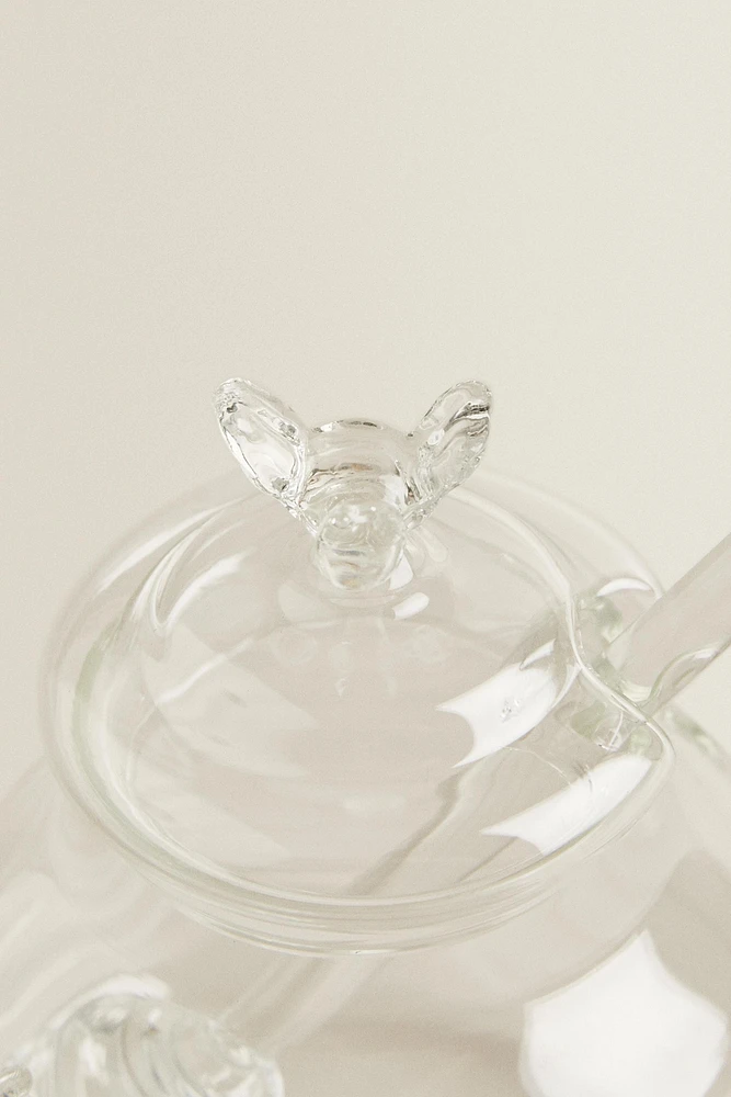 BUMBLEBEE BOROSILICATE GLASS HONEY JAR