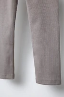 LEGGING CÔTELÉ VOLANT BRODERIE SUISSE