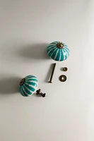 LOT BOUTONS DE PORTE CÉRAMIQUE FLEUR (LOT DE 2)
