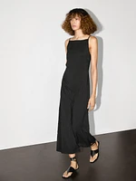 Long dress with rhinestone detail