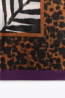 TIGER LEOPARD PRINT SCARF