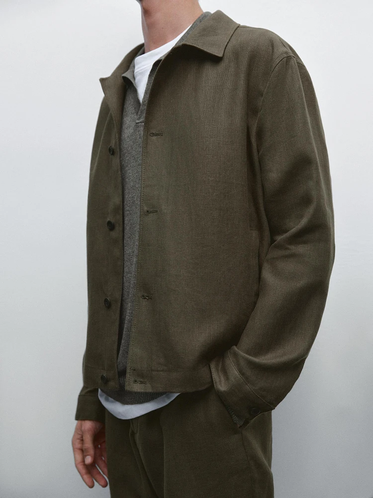 100% linen overshirt