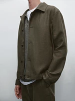 100% linen overshirt