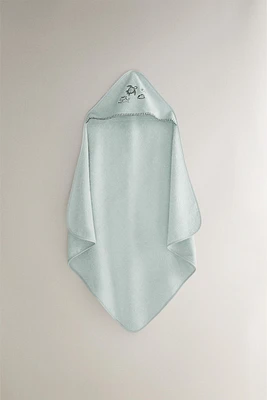 SERVIETTE DE BAIN CAPUCHE BÉBÉ TROPICAL SEA