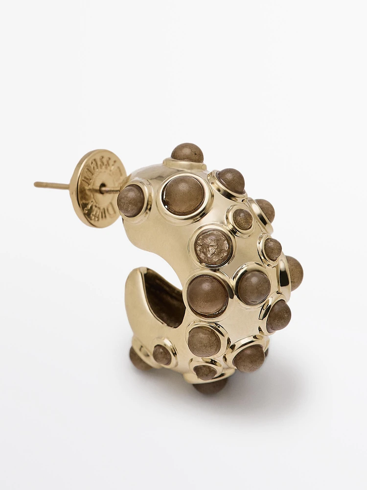 Droplet earrings with stones - Limited Edition