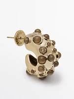 Droplet earrings with stones - Limited Edition
